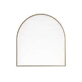 Elegant Decor - Metal Frame Arch Mirror 36x36 Inch - Brass