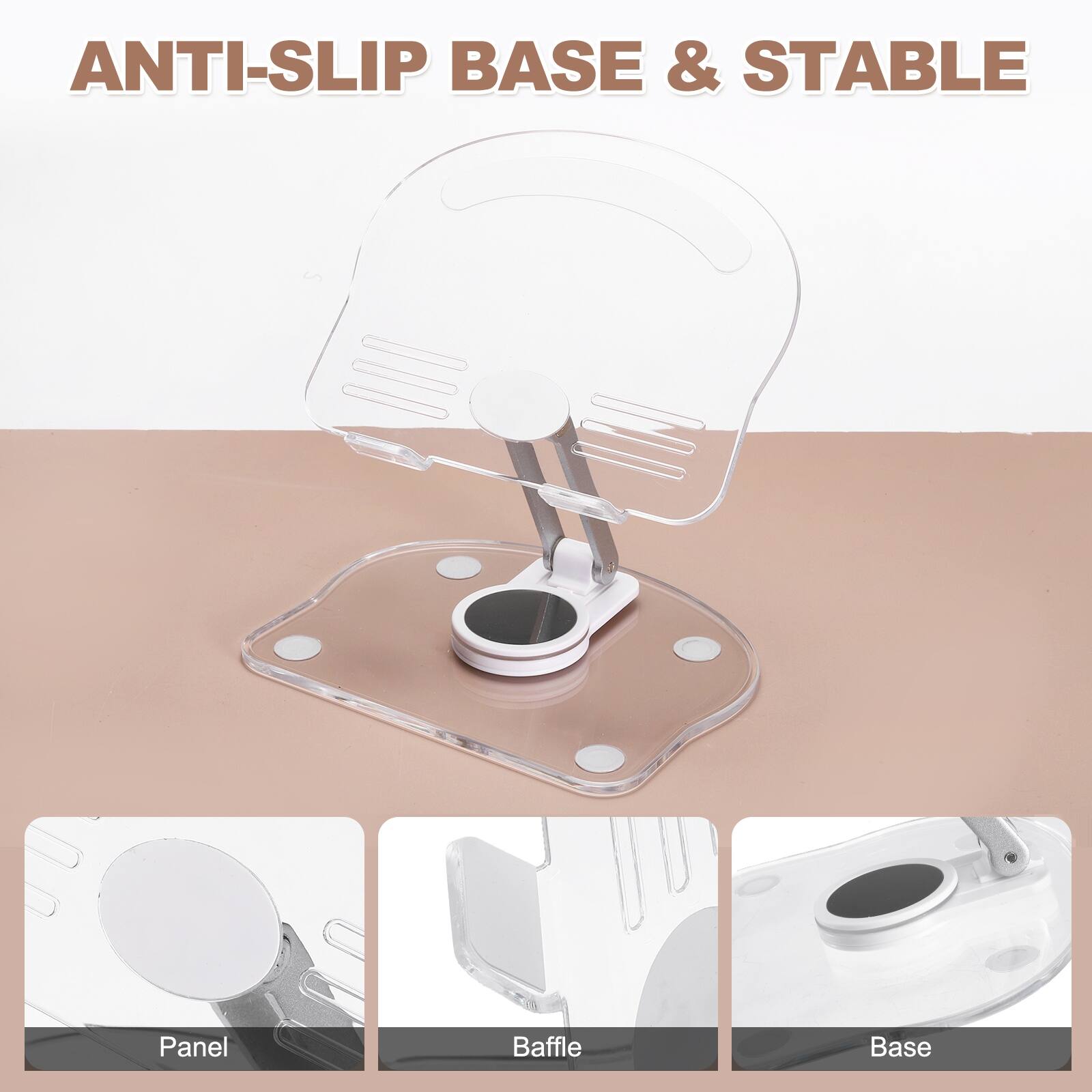 ANTI-SLIP BASE & STABLE

Panel  
Baffle  
Base