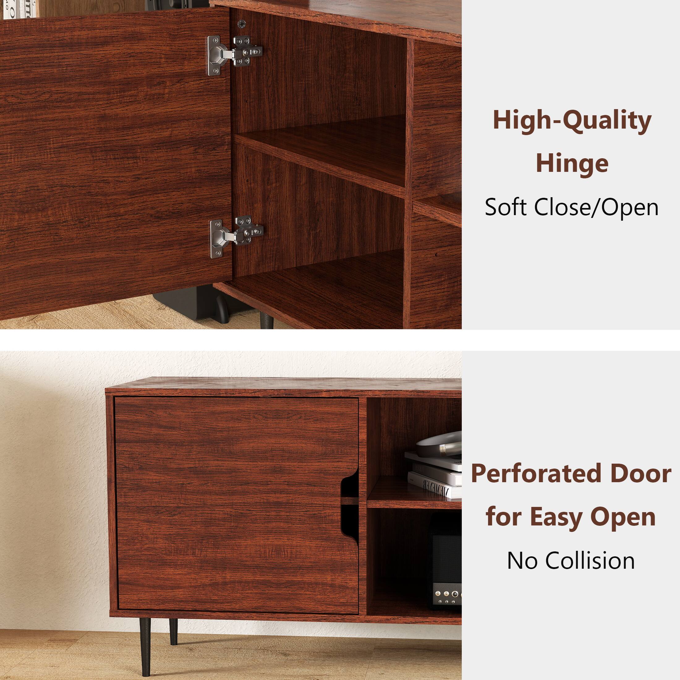 C a TT  4 -  . A   High-Quality Hinge Soft Close/Open, Perforated Door for Easy Open, No Collision.