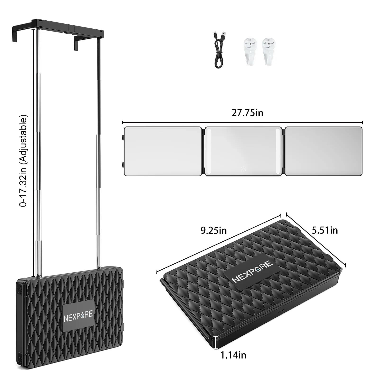 - Adjustable: 0-17.32in (32in Adjustable)
- 27.75in
- 9.25in
- 5.51in
- 1.14in
- NEXPORE