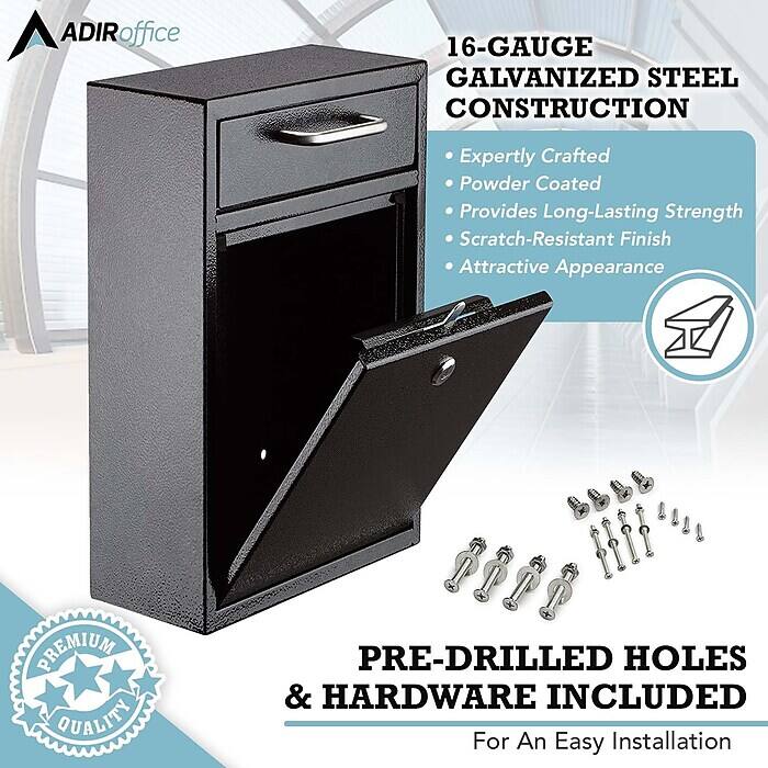 ADIR office, 16-GAUGE GALVANIZED STEEL CONSTRUCTION, Expertly Crafted, Powder Coated, Provides Long-Lasting Strength, Scratch-Resistant Finish, Attractive Appearance, PREMIUM QUALITY, PRE-DRILLED HOLES & HARDWARE INCLUDED, For An Easy Installation