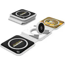 Keyscaper - Pittsburgh Penguins 3-in-1 Foldable Charger - White