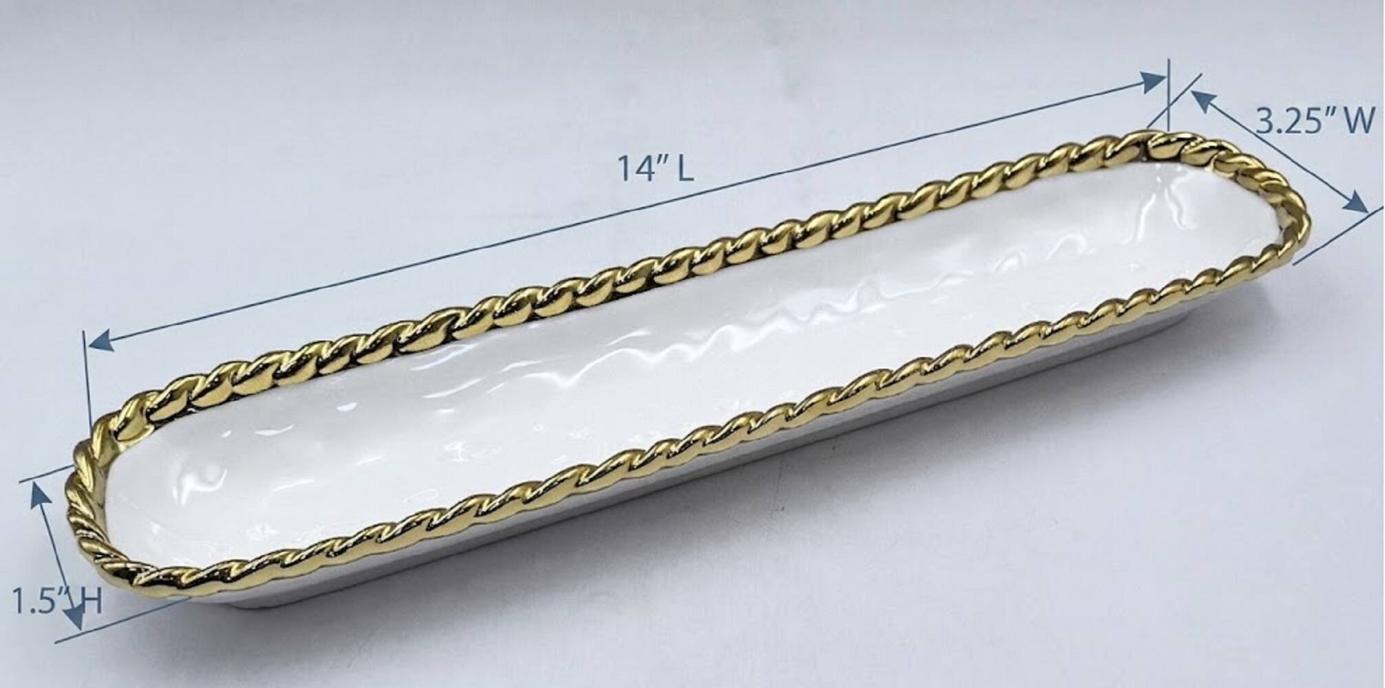 14"L x 3.25"W x 1.5"H