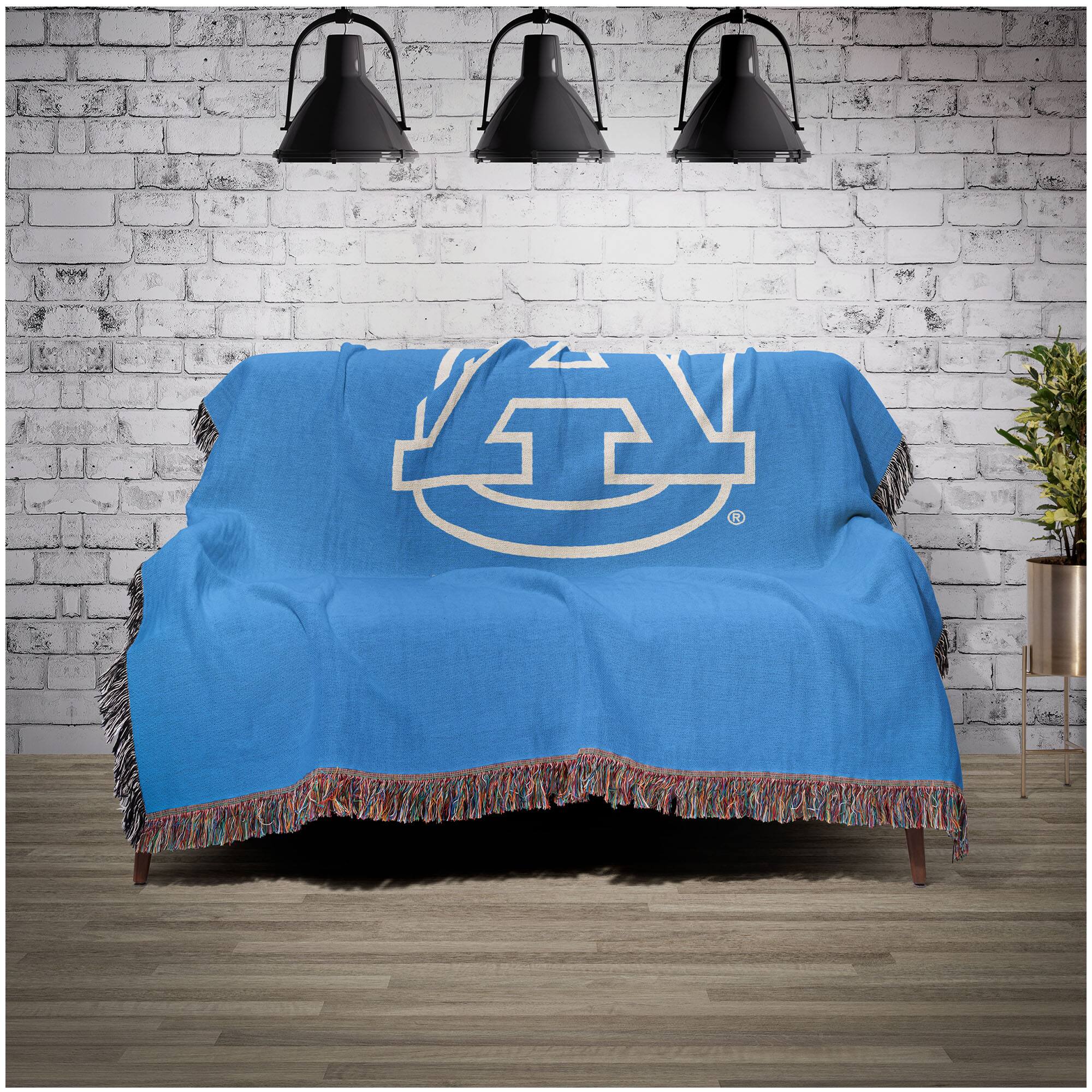 Alt View 1. Chad & Jake - Auburn Tigers Woven Blanket - Blue.