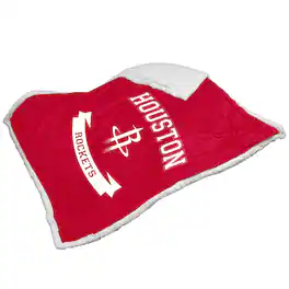 Logo Brands - Houston Rockets 50" x 60" Team Sherpa Blanket - Multicolor