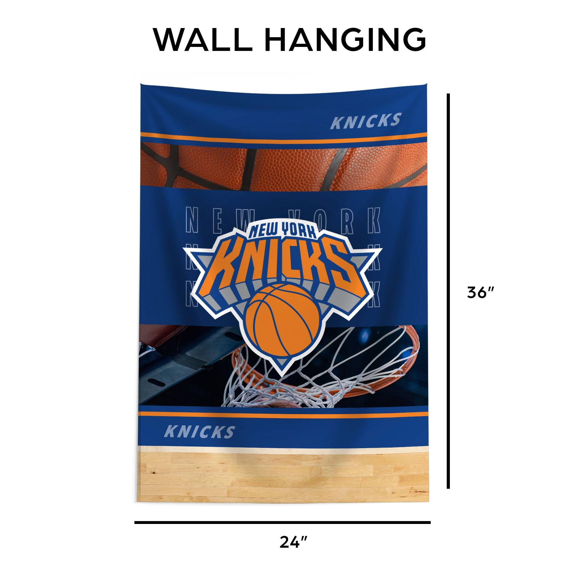 WALL HANGING  
NEW YORK KNICKS  
36" x 24"