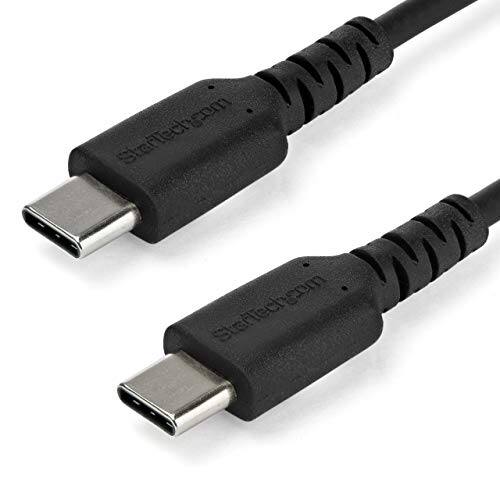 Startech - 2m USB C Charging Cable - Durable Fast Charge & Sync USB 3.1 Type C to C Charger Cord - TPE Jacket Aramid Fiber M/M 60W