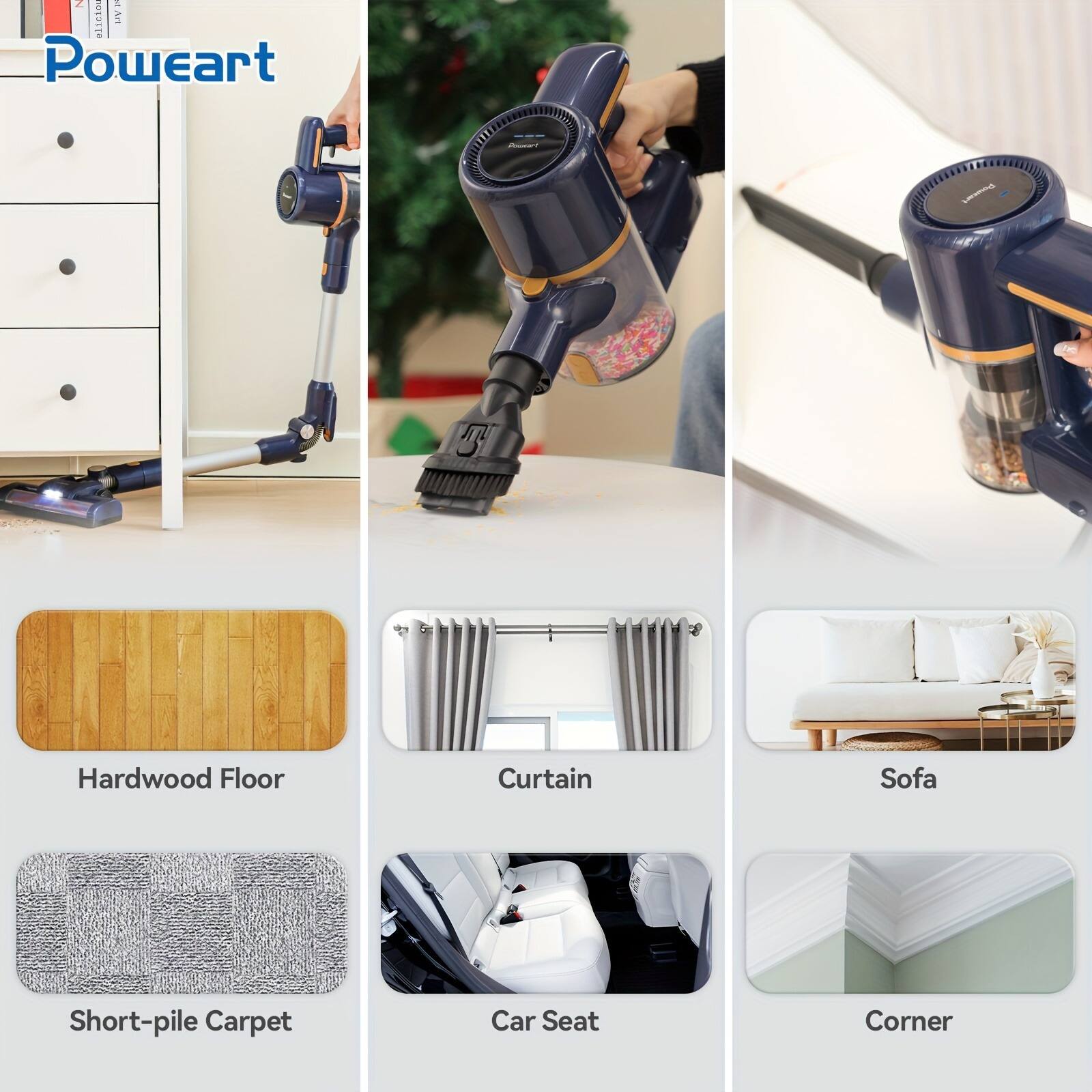 Powear

- Hardwood Floor
- Curtain
- Sofa
- Short-pile Carpet
- Car Seat
- Corner