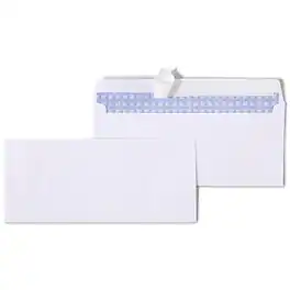 Staples - QuickStrip EasyClose Self Seal Security Tinted #10 Business Envelopes, 4 1/8" x 9 1/2", 100/Box - White