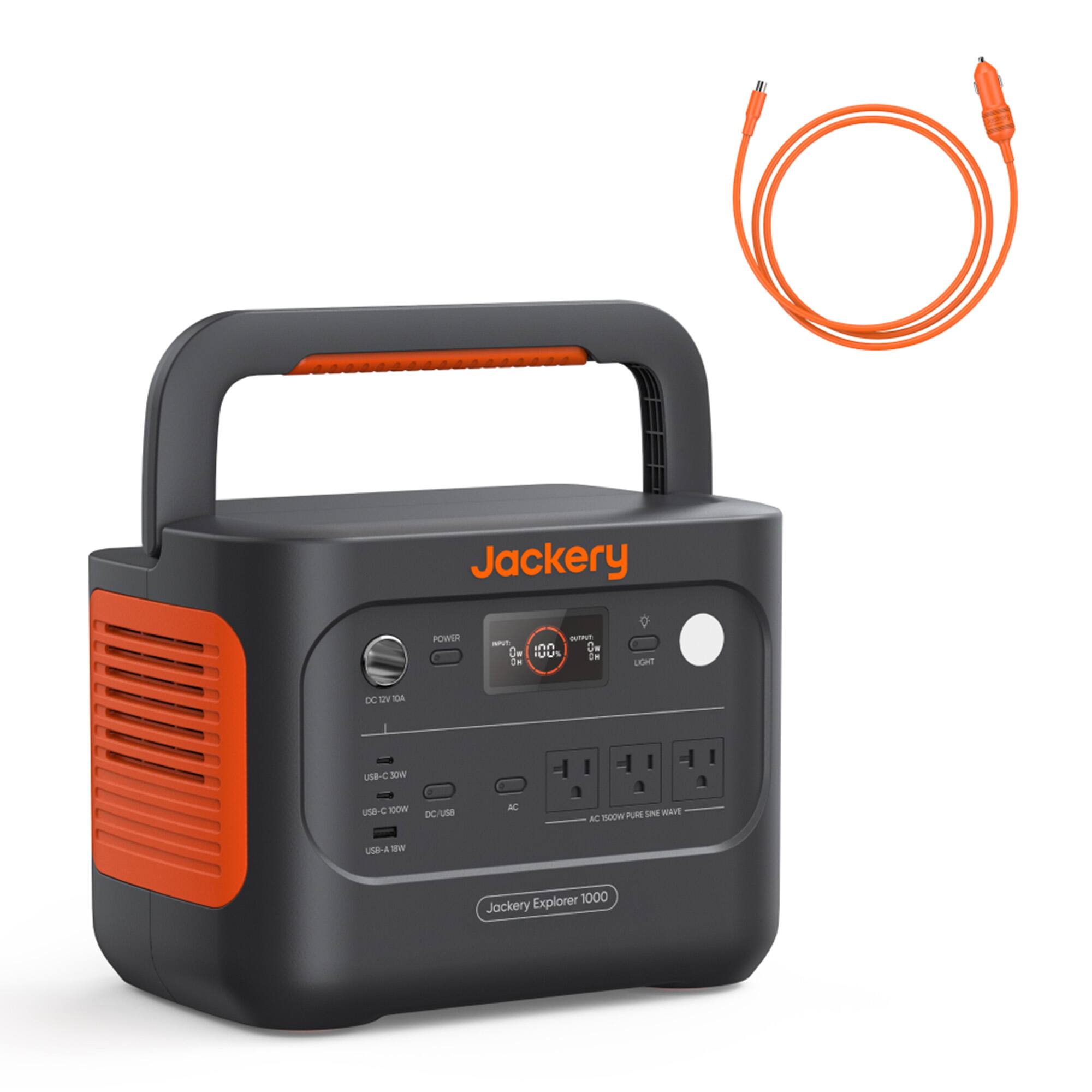 Jackery POWER SUIT  
LIGHT  
USB-C 10W  
USB-C 100W DC  
AC 1000W  
USB-A 100W  
Explorer 1000  
Jackery