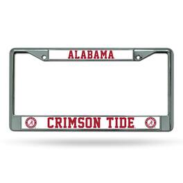Rico Industries - Alabama Crimson Tide Chrome Metal License Plate Frame - Multi