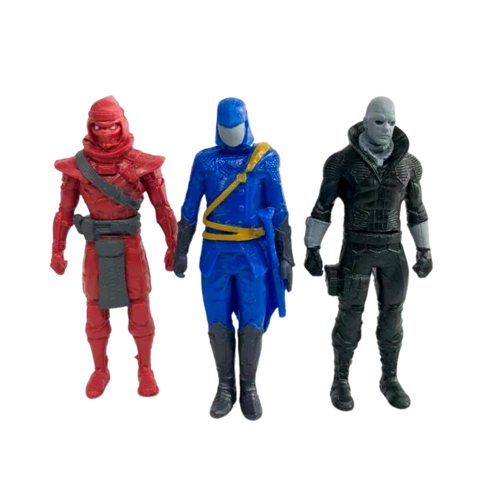 Alt View 3. Hasbro - GI Joe 2.5 Inch Vinyl Figure | Cobra Commander - Blue.