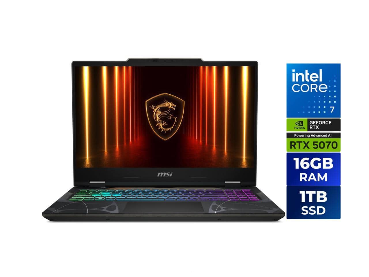 MSI - Cyborg 15 - 15.6" RTX 5070 - Intel Core 7 240H - 16GB DDR5 - 1TB SSD - 144Hz IPS - Gaming Laptop