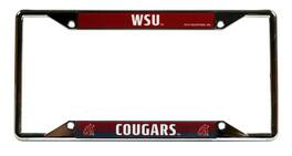 Rico Industries - Washington State Cougars Chrome EZ View License Plate Frame - Multi