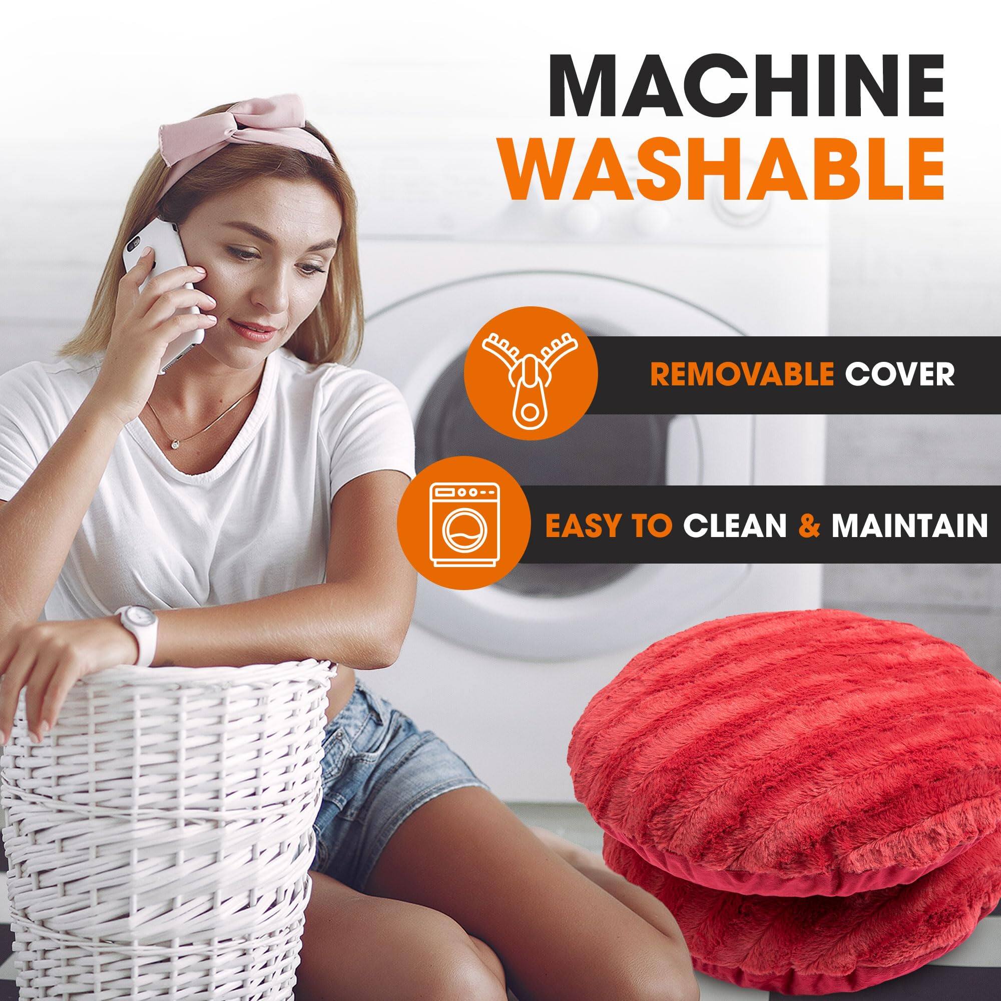 MACHINE WASHABLE  
REMOVABLE COVER  
EASY TO CLEAN & MAINTAIN