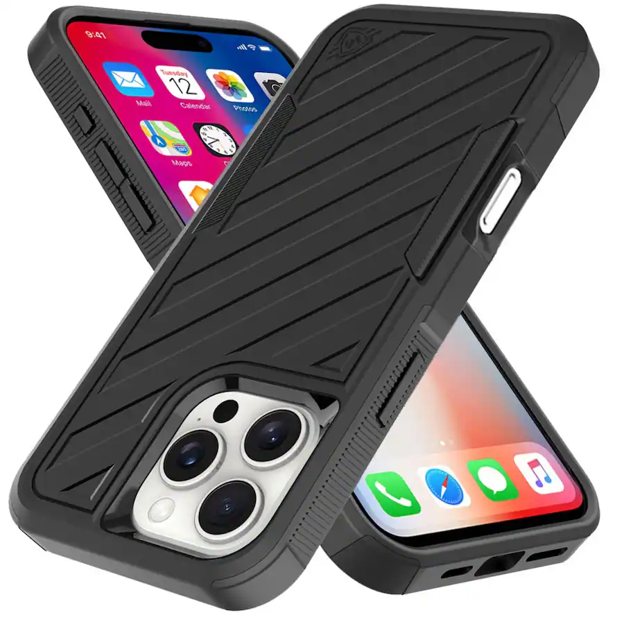 Pink Pro Color Kitcheniva Dual Layer Shockproof Rugged Case With Tempered Glass For ...
