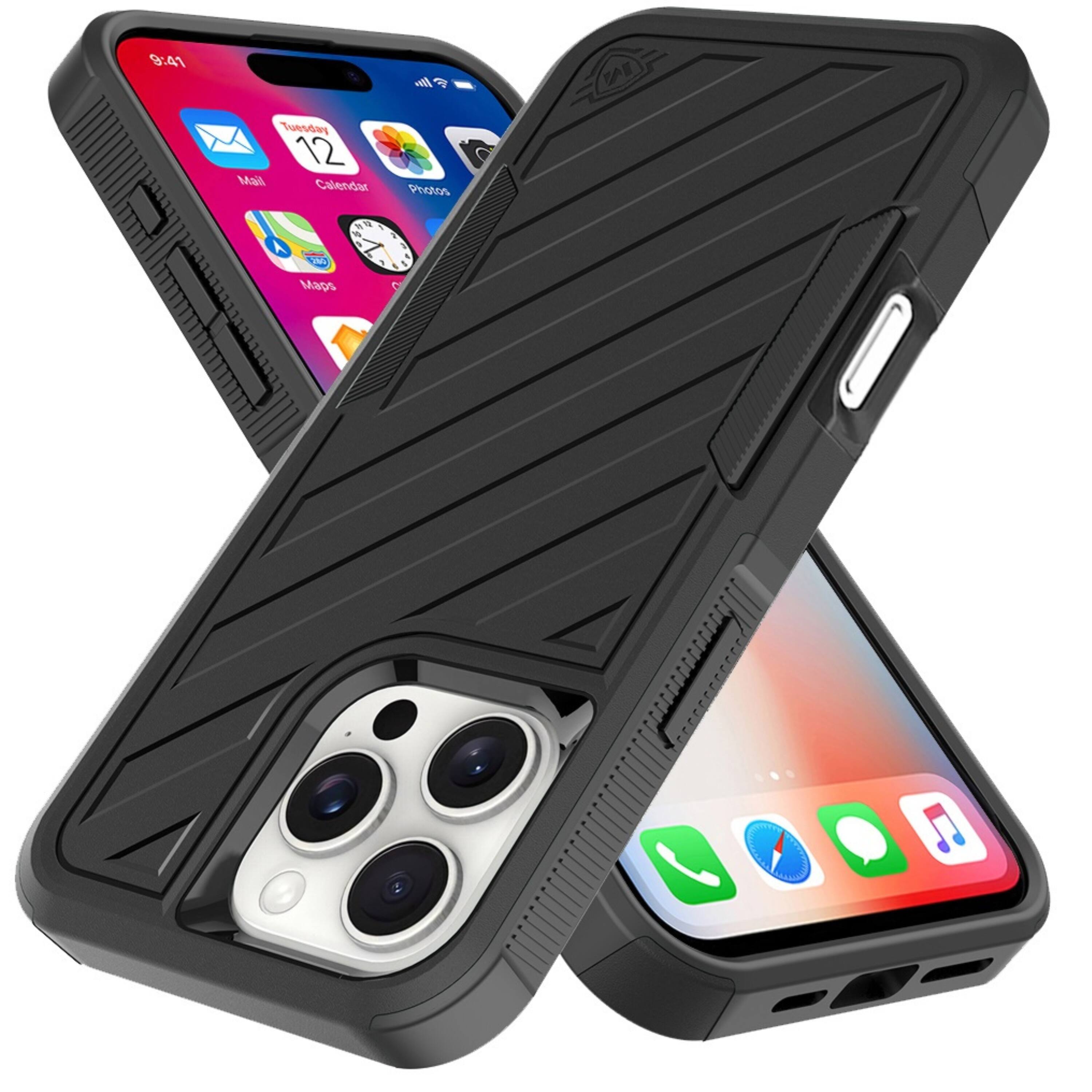 Kitcheniva Dual Layer Shockproof Rugged Case With Tempered Glass For ...