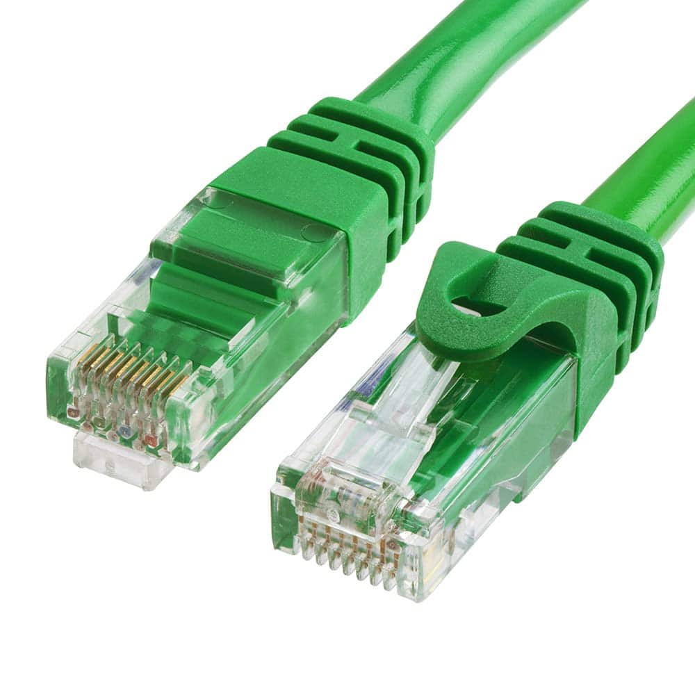 Cmple.com - Cmple - Cat 6 Ethernet Cable 10 ft, Cat6 Patch Cables 10Gbps Network Lan Cord, 550MHz, RJ45 Connectors - Green