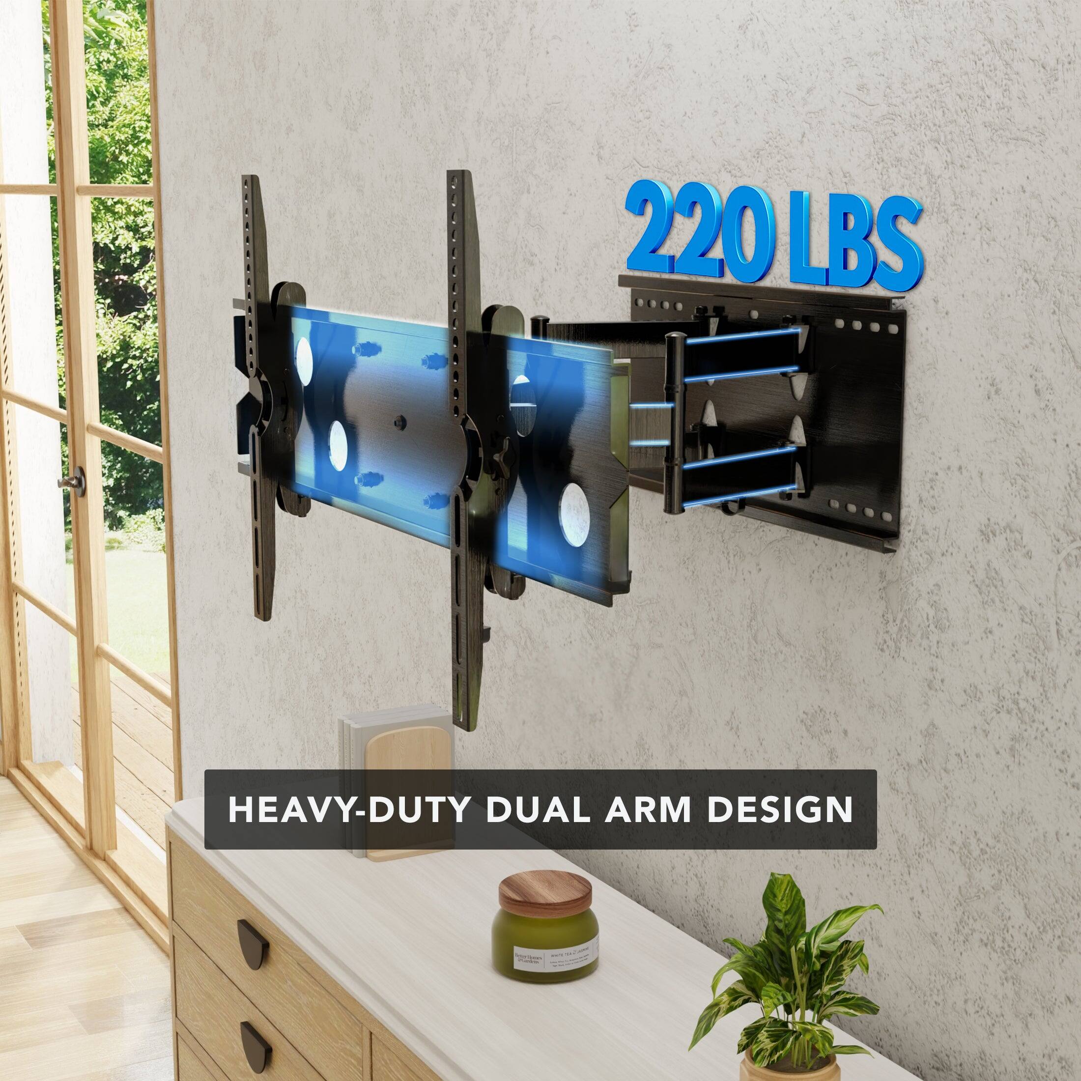 220 LBS  
HEAVY-DUTY DUAL ARM DESIGN