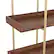 Alt View 21. Martha Stewart - Emmett Display Bookcase with Vertical Steel Posts - Walnut Wood Grain/Polished Brass Frame.