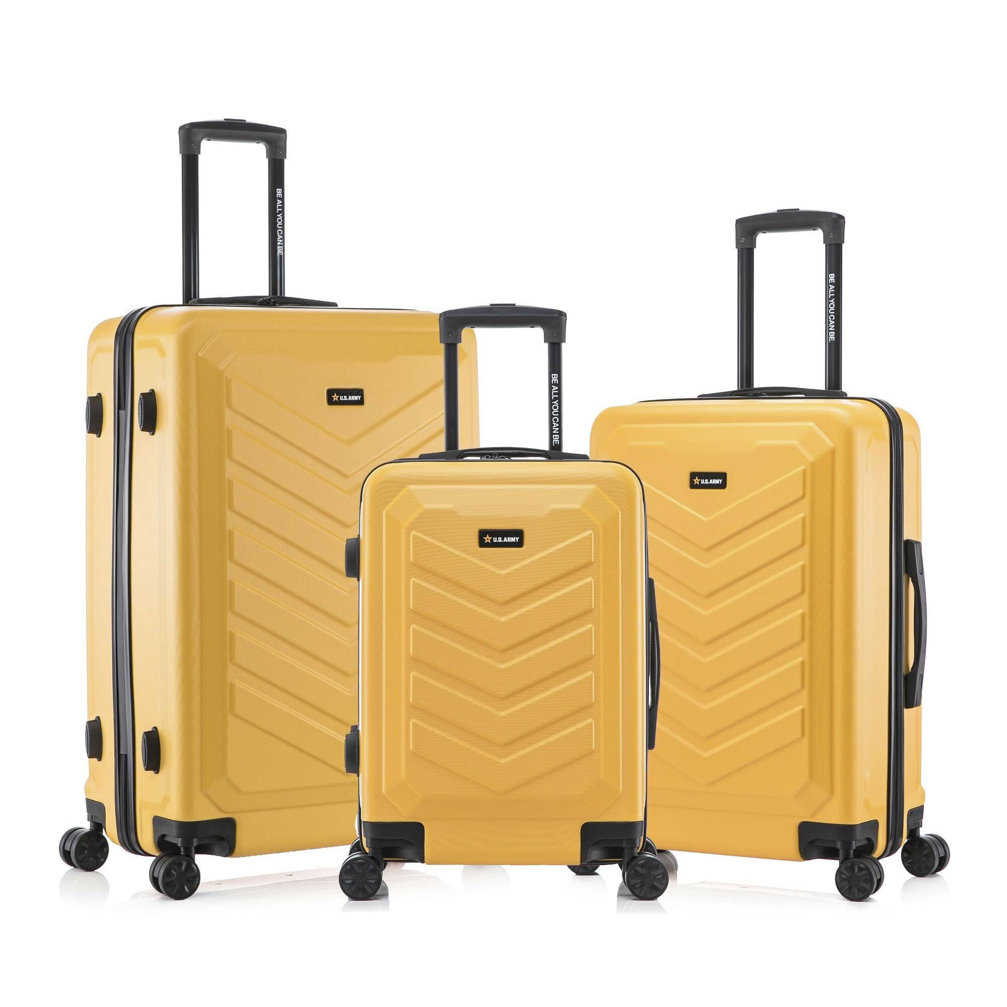 US Army - FOX 3-Piece Luggage Set 20”/24”/28” - MUSTARD