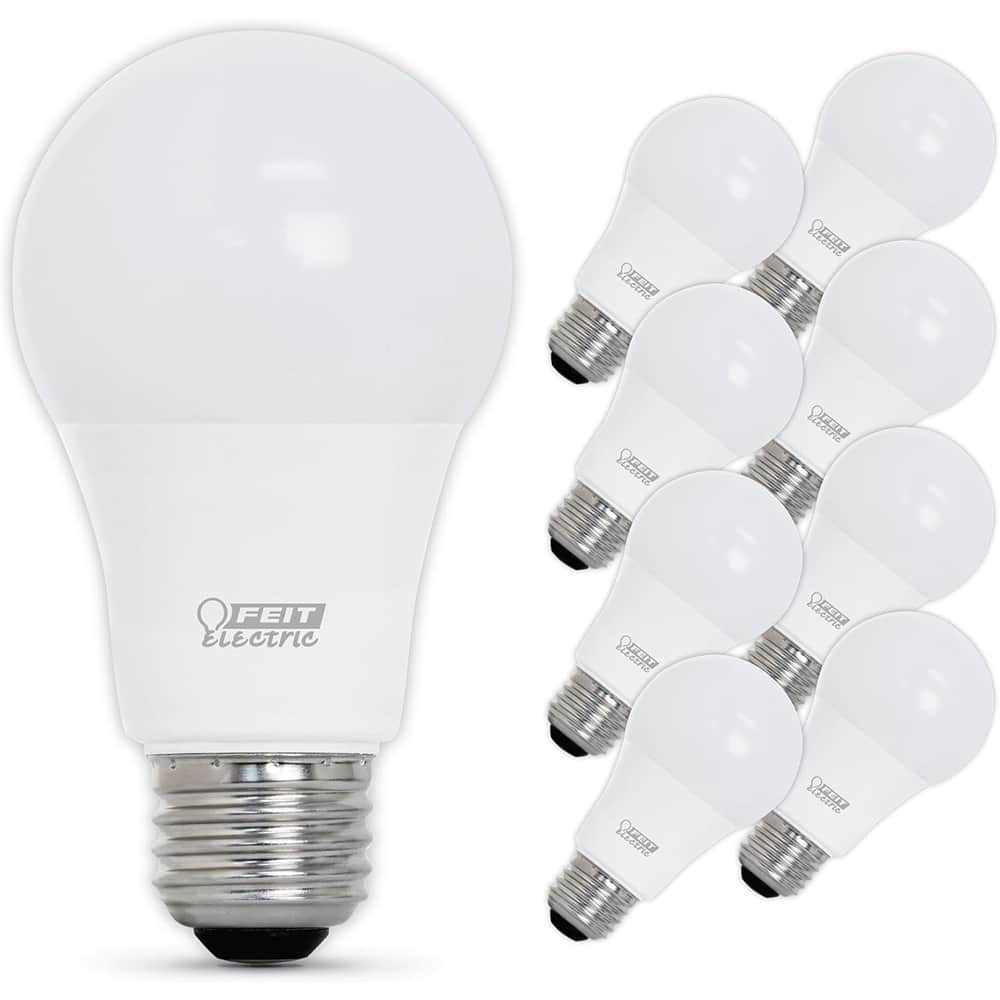 Schertz - 8 Pcs A19 Dimmable LED Bulbs – 9W Daylight 5000K, 800LM, E26 Base, 90 CRI