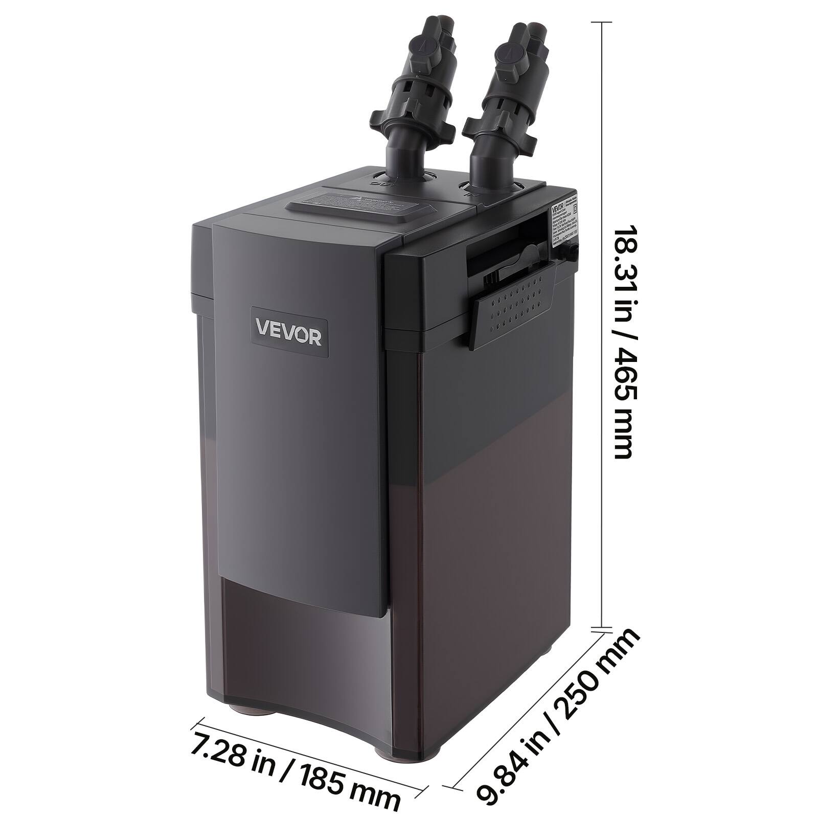 VEVOR

18.31 in / 465 mm

7.28 in / 185 mm

9.84 in / 250 mm