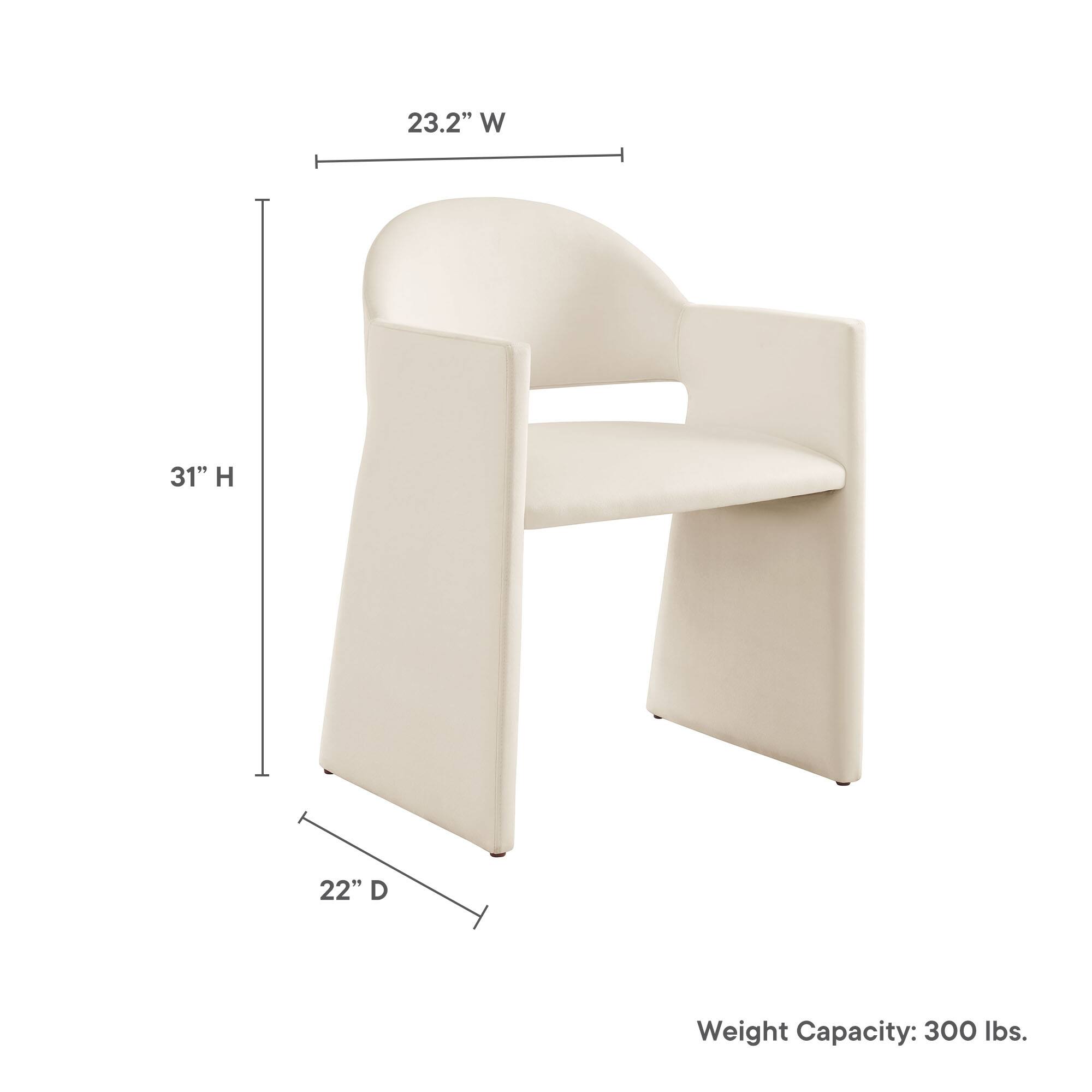 23.2" W  
31" H  
22" D  
Weight Capacity: 300 lbs.