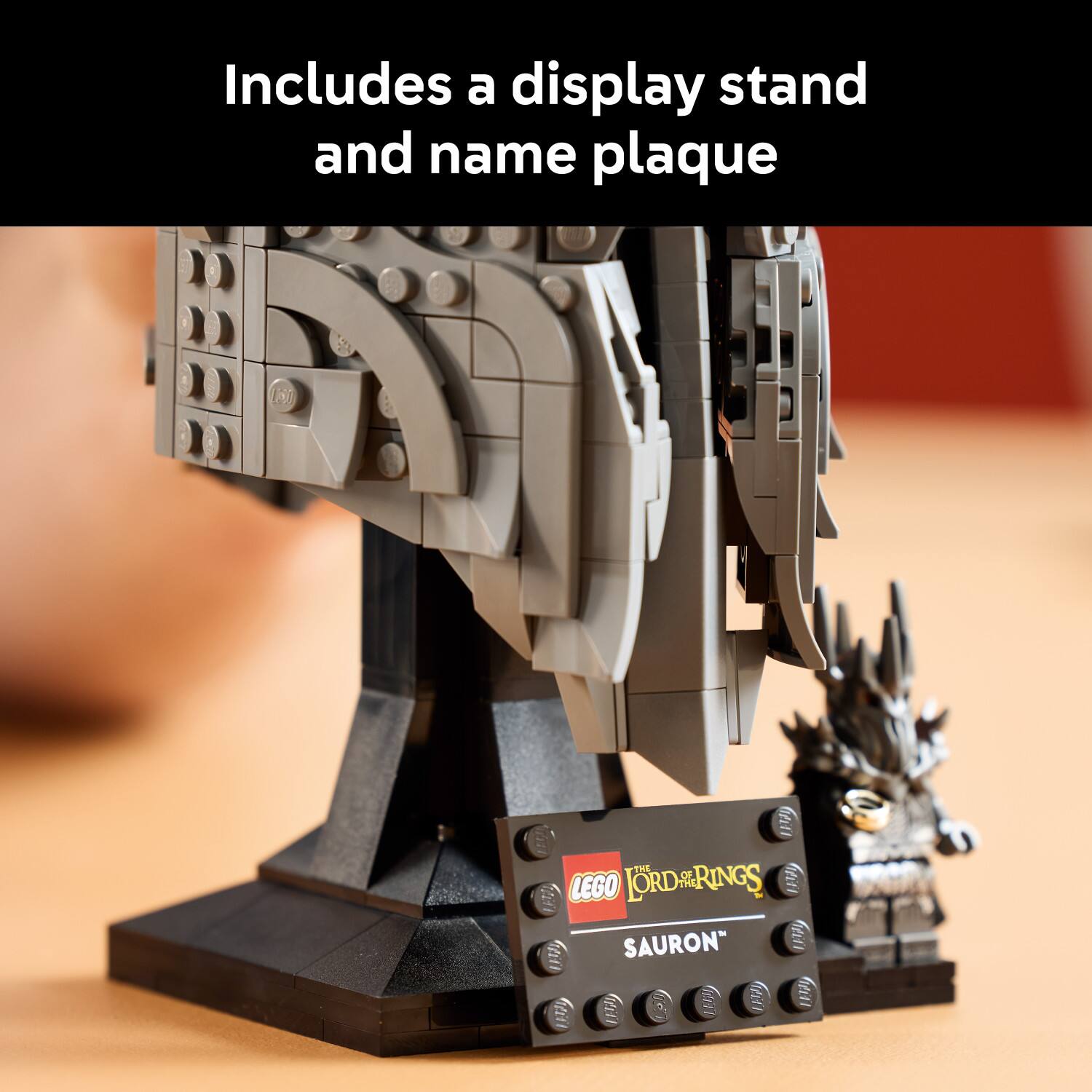 Includes a display stand and name plaque