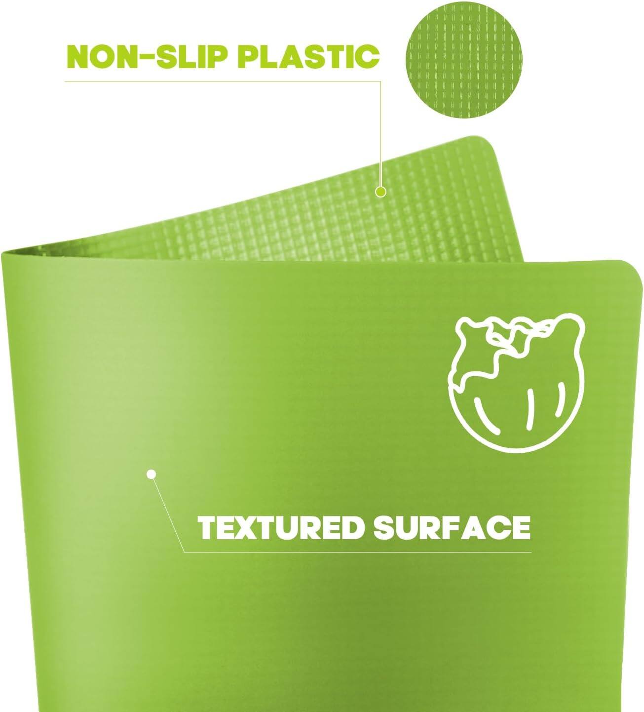 NON-SLIP PLASTIC  
TEXTURED SURFACE