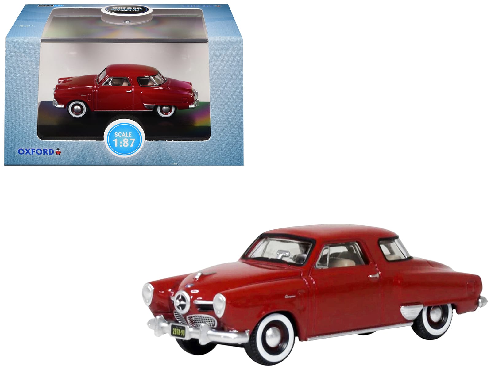 1950 Studebaker Champion Starlight Coupe Commanche Red 1/87 (HO) Scale Diecast Model Car by Oxford Diecast price history on PriceWatchPro