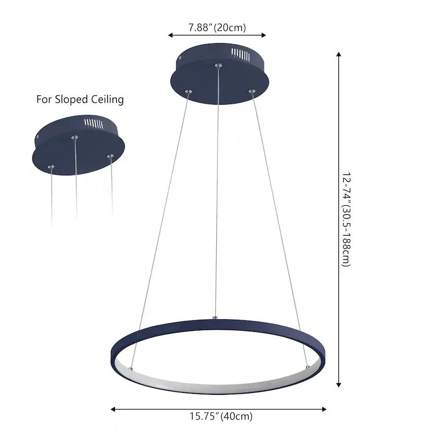 Jonathan Y Brice 15.75" Modern Contemporary Metal Round Dimmable ...