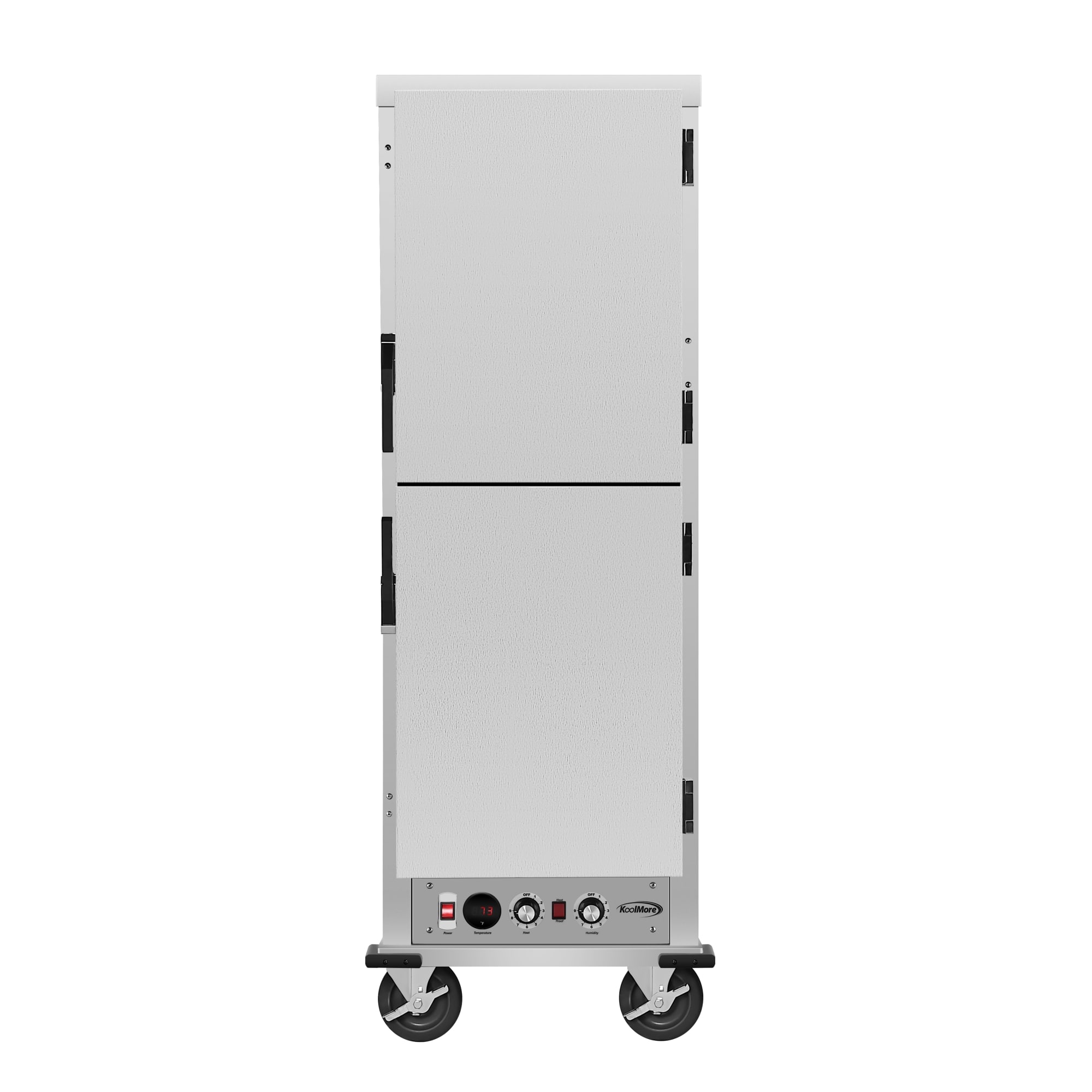 Koolmore - 33 in. Commercial Insulated Heated Holding/Proofing Cabinet with Wire Racks and Solid Dutch Doors with 16-Pan Capacity - Silver
