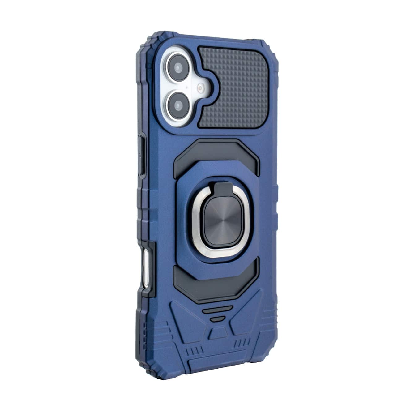 Reiko - Kickstand Ring Holder Tpu Shockproof Case For Iphone 16 Plus In - Blue