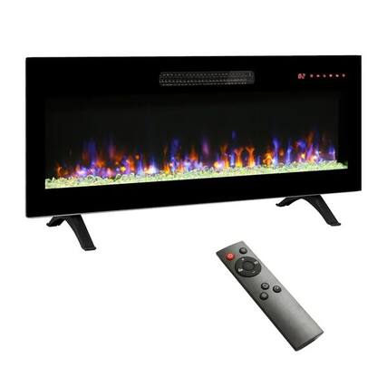 Front. AOSTIRMOTOR - 42 inch Wall Mounted Electric Fireplace with Rremote and Multi Color Flame.