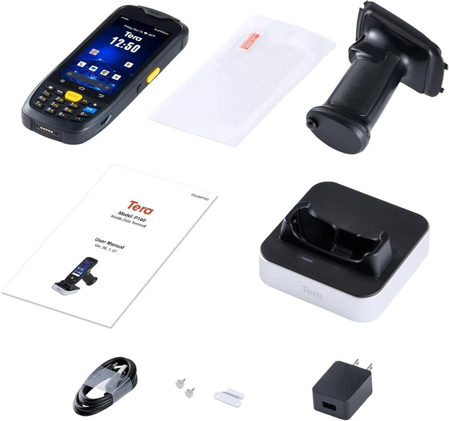 Tera Android 10 Barcode Scanner with 4'' Touch Screen Zebra Engine ...