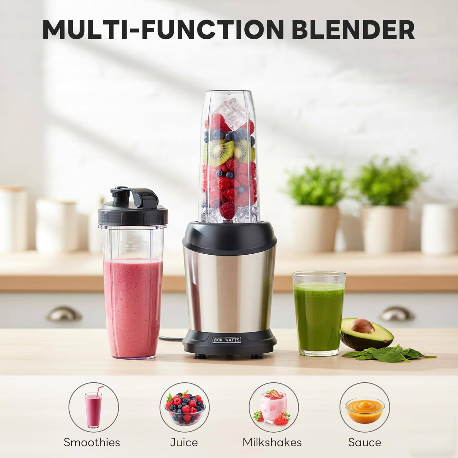 MULTI-FUNCTION BLENDER

Smoothies  
Juice  
Milkshakes  
Sauce