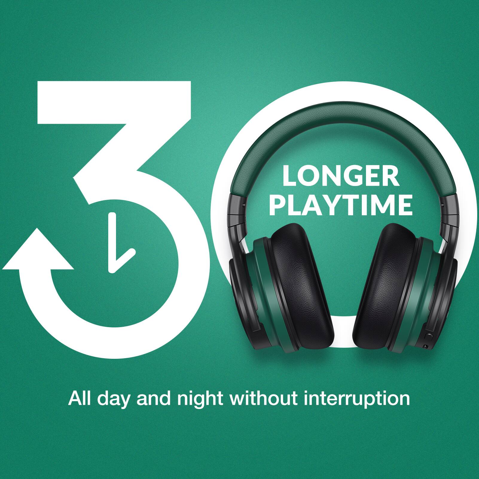 3  
LONGER PLAYTIME  
All day and night without interruption
