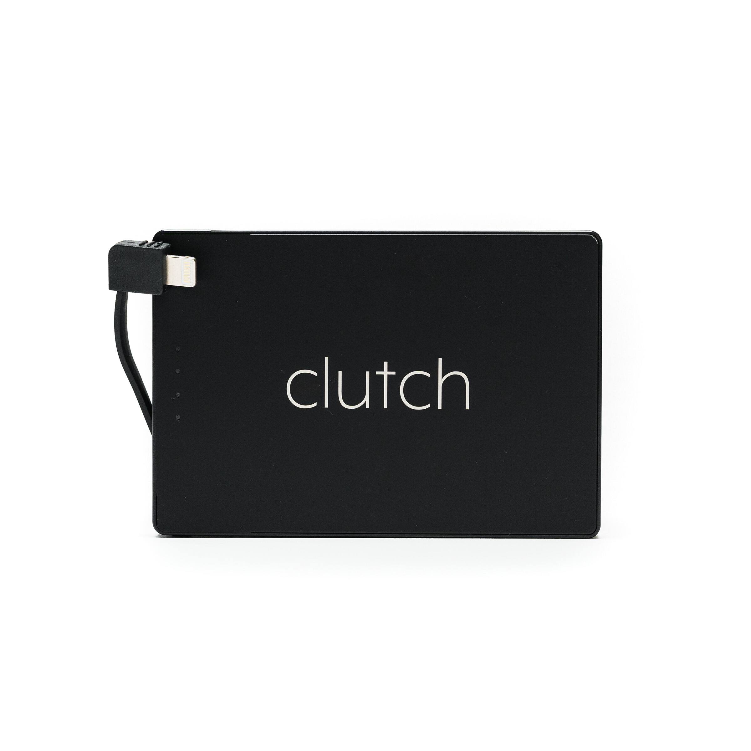 Clutch - Pro Lightning 5000mAh Ultra Thin Magnetic Portable Charger with Built-In Charging Cable - Black