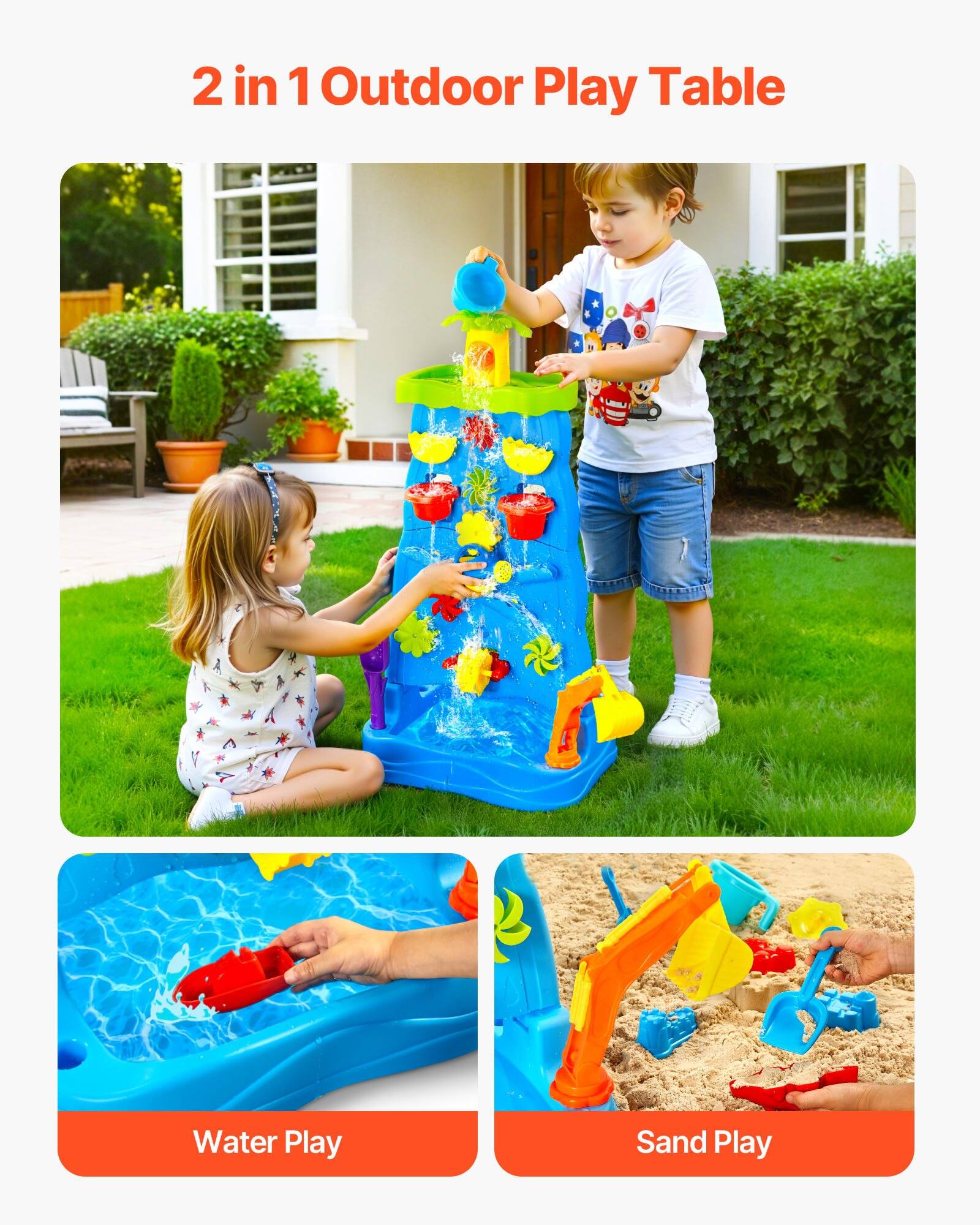 2 in 1 Outdoor Play Table

Water Play

Sand Play