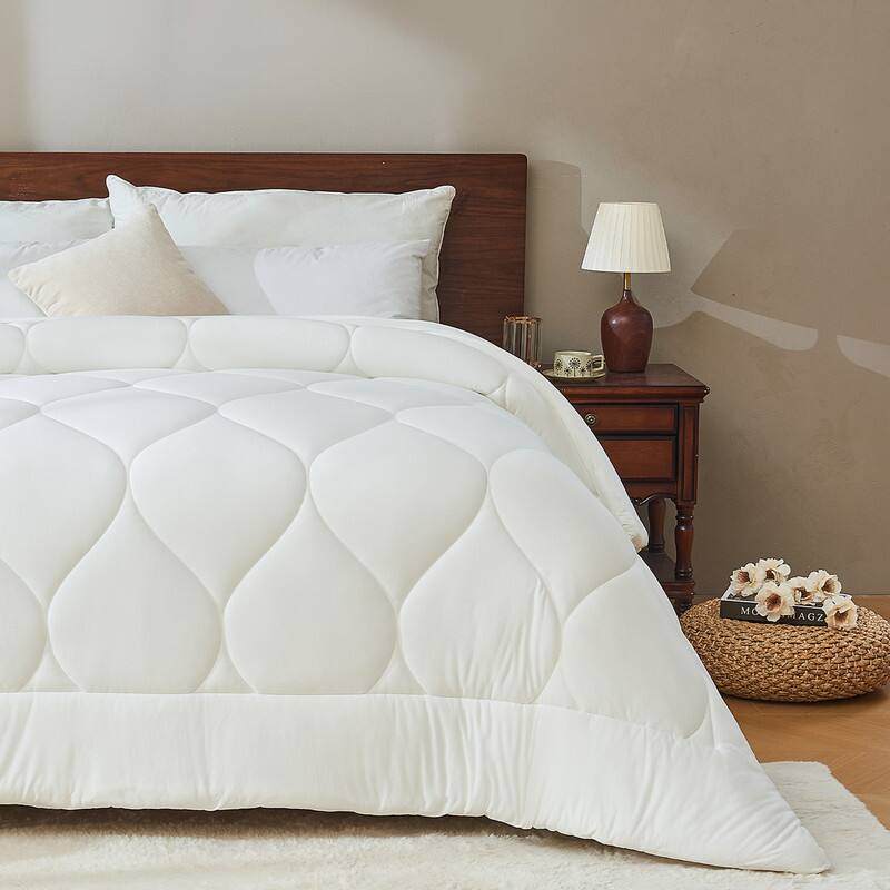 Alt View 5. Bestier - Queen Size All-Season Down Alternative Comforter – Lightweight Duvet Insert with Corner Tabs, Skin-Friendly - WHITE.