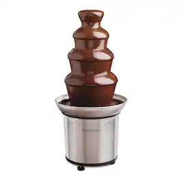 Nostalgia - 4-Tier 2-lb. Chocolate Fondue Fountain - Stainless Steel