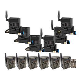 Yellowstone - Y2 Black Wide Lens Trail Camera (6-Pack) with Security Box and Accs