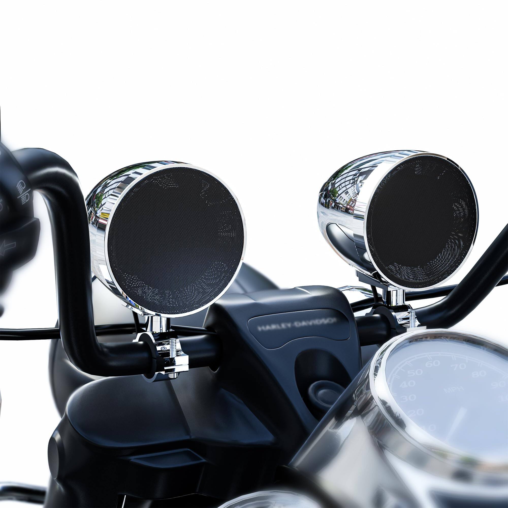 "GoHawk - Motorcycle Speakers | 4.25"" Waterproof Bluetooth System w/ 4.1 Amp, FM Radio, USB/AUX - Chrome" price history on PriceWatchPro