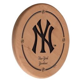 Holland Bar Stool Co. - New York Yankees 13" Laser Engraved Solid Wood Sign - Natural