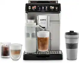 De'Longhi - Eletta Explore Fully Automatic Espresso Machine with Cold Brew, ECAM45086S - Refurbished Excellent - Silver