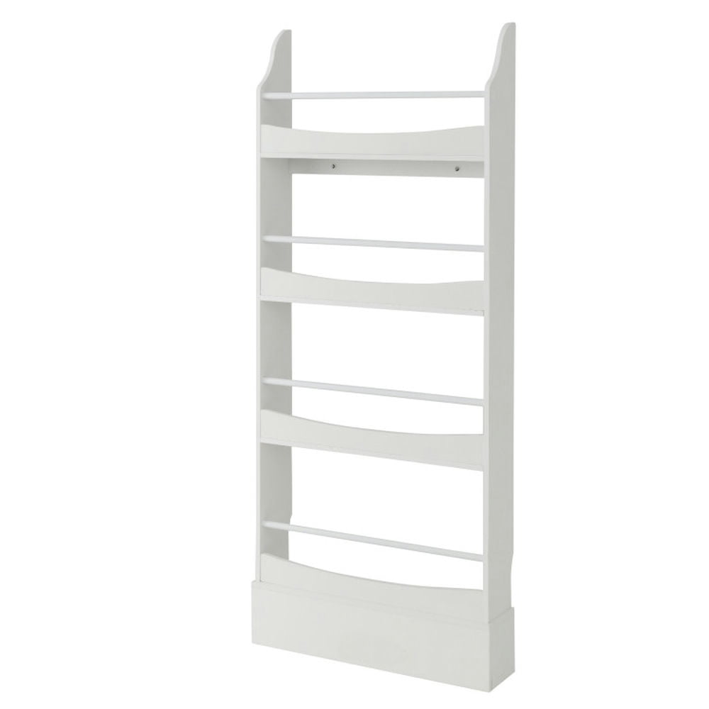 Kadyn - 4-Tier Bookshelf with 2 Anti-Tipping Kits for Books and Magazines- Kids Toy Storage for Kids, Boys, Girls, Nursery - White