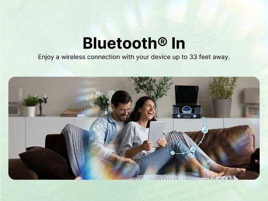 Bluetooth® In

Enjoy a wireless connection with your device up to 33 feet away.