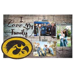 Fan Creations - Iowa Hawkeyes 11" x 19" I Love My Family Clip Photo Frame - Multicolor