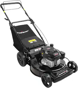 POWERSMART - 22-Inch Self-Propelled Gas Lawn Mower with Rear-Wheel Drive,170cc OHV Engine,Steel Deck,2-in-1 Mulching & Bagging - Black